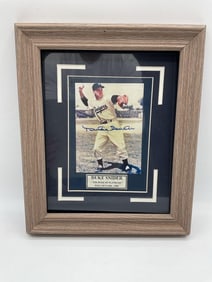 Duke Snider Signed Dodgers Photograph Plaque