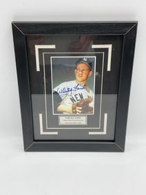 Whitey Ford Signed Yankees Photograph Plaque