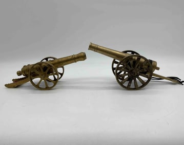 Brass Cannon Bookends