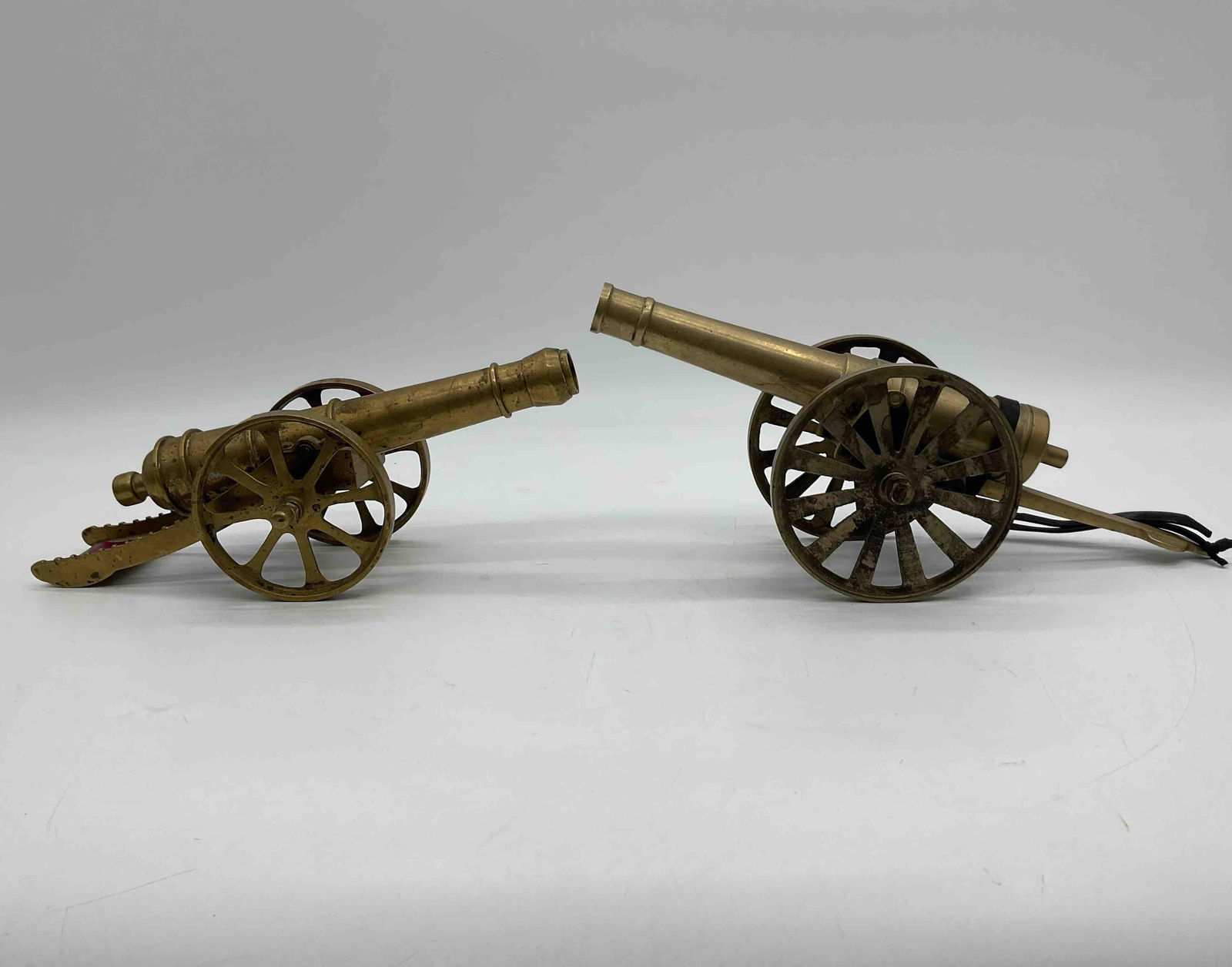 Brass Cannon Bookends