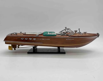 Vintage Riva Aquarama Wooden Speedboat Model