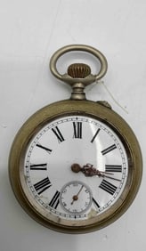 Antique Swiss Pocket Watch with Roman Numeral Dial
