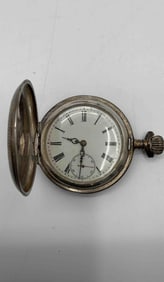 Antique Full Hunter Pocket Watch with Roman Numeral Dial