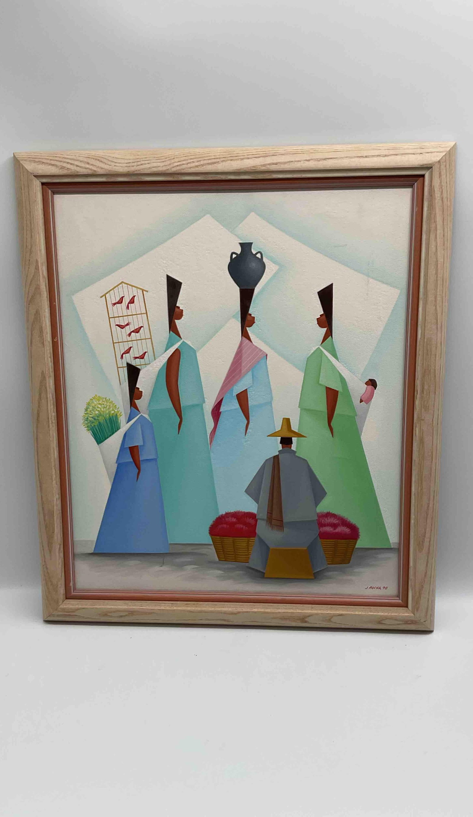 Figurative Abstract by J. Rocha 1990 (1 of 4)