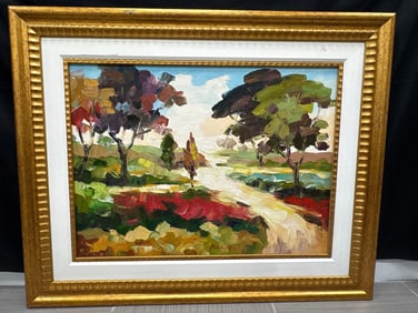 Colorful Landscape by Monroe Oil on Canvas