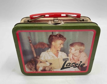 Vintage Lassie and Timmy Mini Tin Lunch Box.