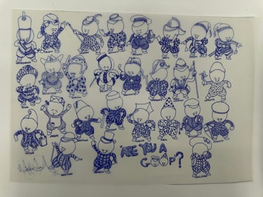 Original "Goop" Drawings by Michael Jackson (American, 1958-2009)