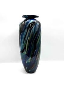 Modern Romanian Hand Blown Art Vase by Nemtoi
