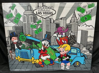 "Welcome to Fabulous Las Vegas" by Jozza (Brazil, b.1958) Acrylic on Canvas
