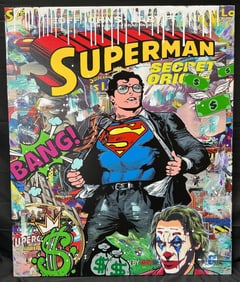 "Superman" by Jozza (Brazil, b.1958) Acrylic on Canvas