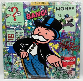 "Monopoly Man" by Jozza (Brazil, b.1958) Acrylic on Canvas