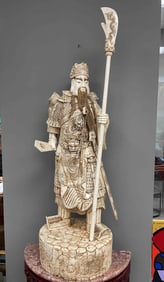 Guan Yu Chinese bone carving