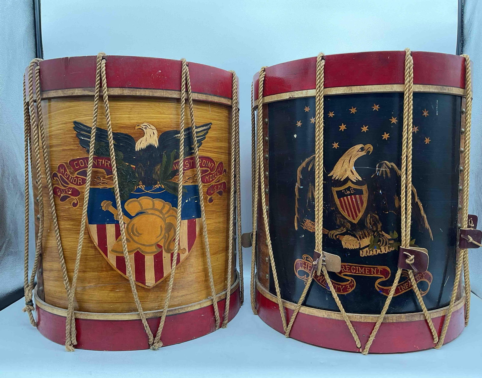 RARE REVOLUTIONARY WAR DRUMS FROM 23RD INFANTRY REGIMENT (1 of 7)