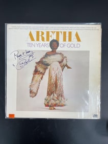 "Ten Years of Gold" by Aretha Franklin Autographed Vinyl Record