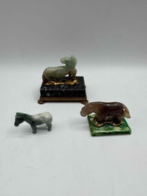 Hand Carved Chinese Jade Diminutive Animals
