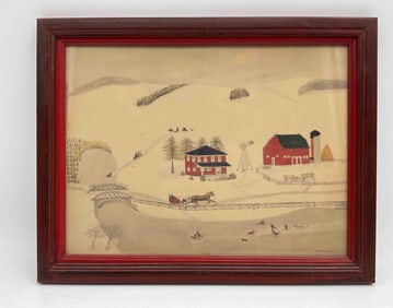 Winter on the farm" by C.B. Allerton.