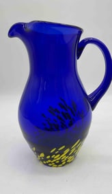 Sasaki Handcrafted Crystal Art Glass Pitcher
