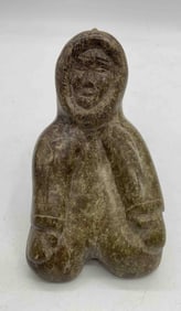 Inuit stone carving. Signed on bottom