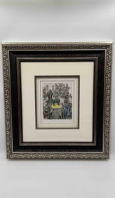 "The worship of the golden calf" by Marc Chagall (Belarus, 1887-1985) Etching