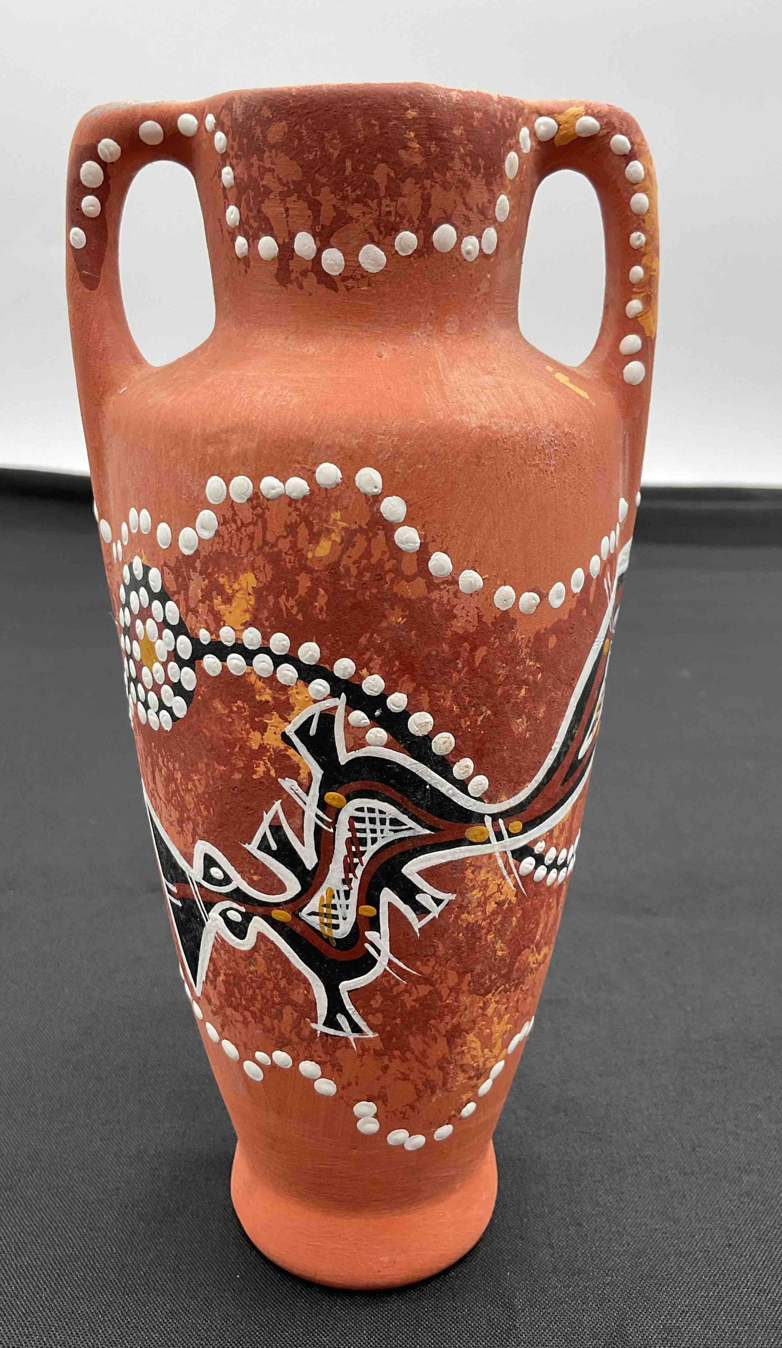 Australian Terracotta Vase Signed (1 of 5)