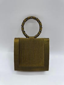 Vintage Olive Green Evening Handbag