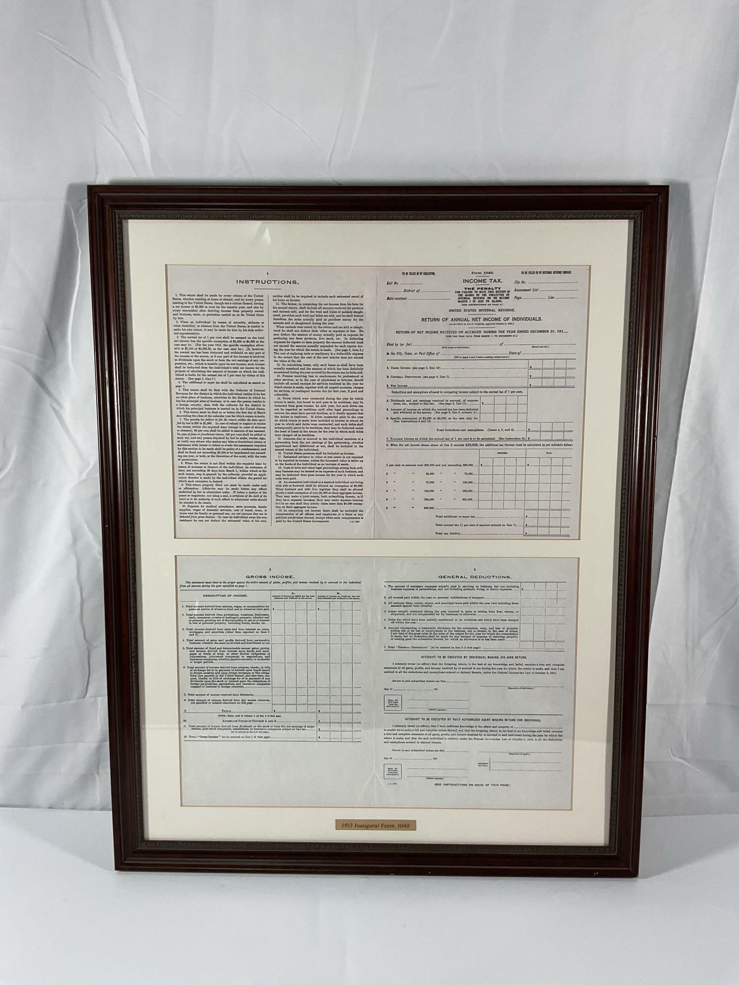 Historical Income Tax Document Display (1 of 3)