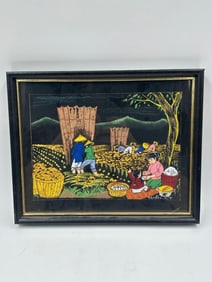 Set of Framed Taiwan Folk Art Scenes