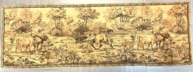Antique French Farm Tapestry  1920's- Box 4 - Photo 14 (1 of 4)