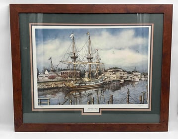 Reflections at Dawn, The Kalmar Nyckel, Signed, Nicholas P. Santoleri Print 316/950