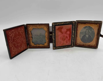 19th Century Double Ambrotype/Tintype Photograph Cases