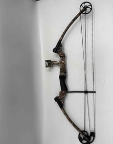 Camo Compound Bow with Fiber Optic Sight by Genesis
