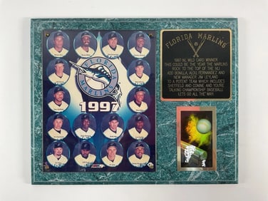 Florida Marlins 1997 World Series Champions Commemorative Plaque.