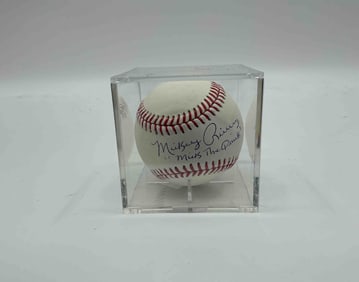 Mickey Rivers Signed Baseball "Mick the Quick"