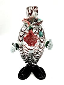 Murano Art Glass Clown Torso with Red Tie