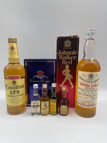Collection of Vintage Liquor Bottles