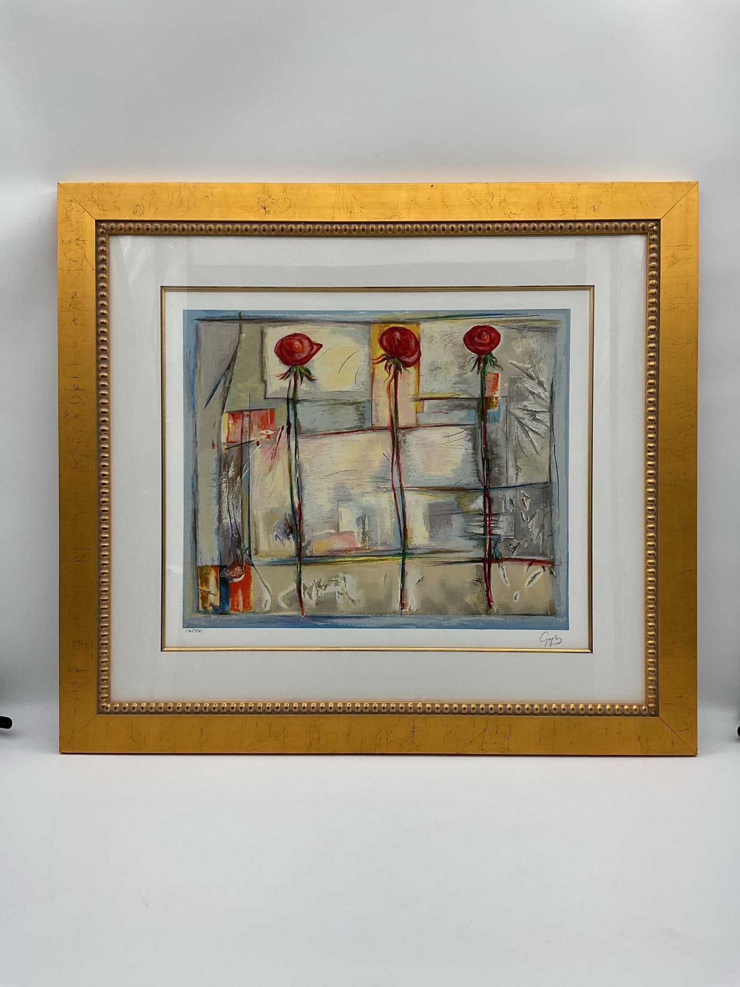 "Rose Frersco", by Lenner Goglis (Hungary, b. 1964) serigraph (1 of 4)