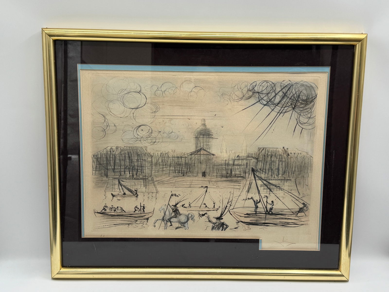 " L'Académie de Paris" by Salvador Dali (Spanish, 1904-1989) Etching (1 of 4)