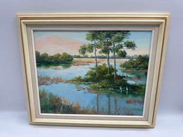 Florida Landscape by Ruth Bowman (American) Oil on Canvas