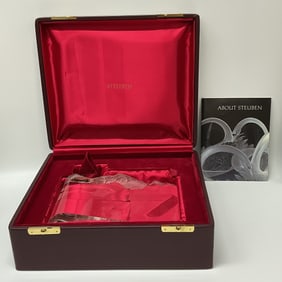 Steuben David Dowler Glass Sculpture in Presentation Box