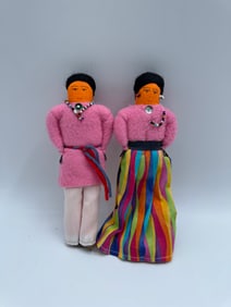 Pair of Handmade Kachia Dolls