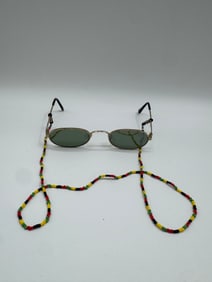 Vintage Sunglasses with Beaded Chain