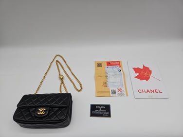 Chanel Black Quilted Leather Mini Flap Bag