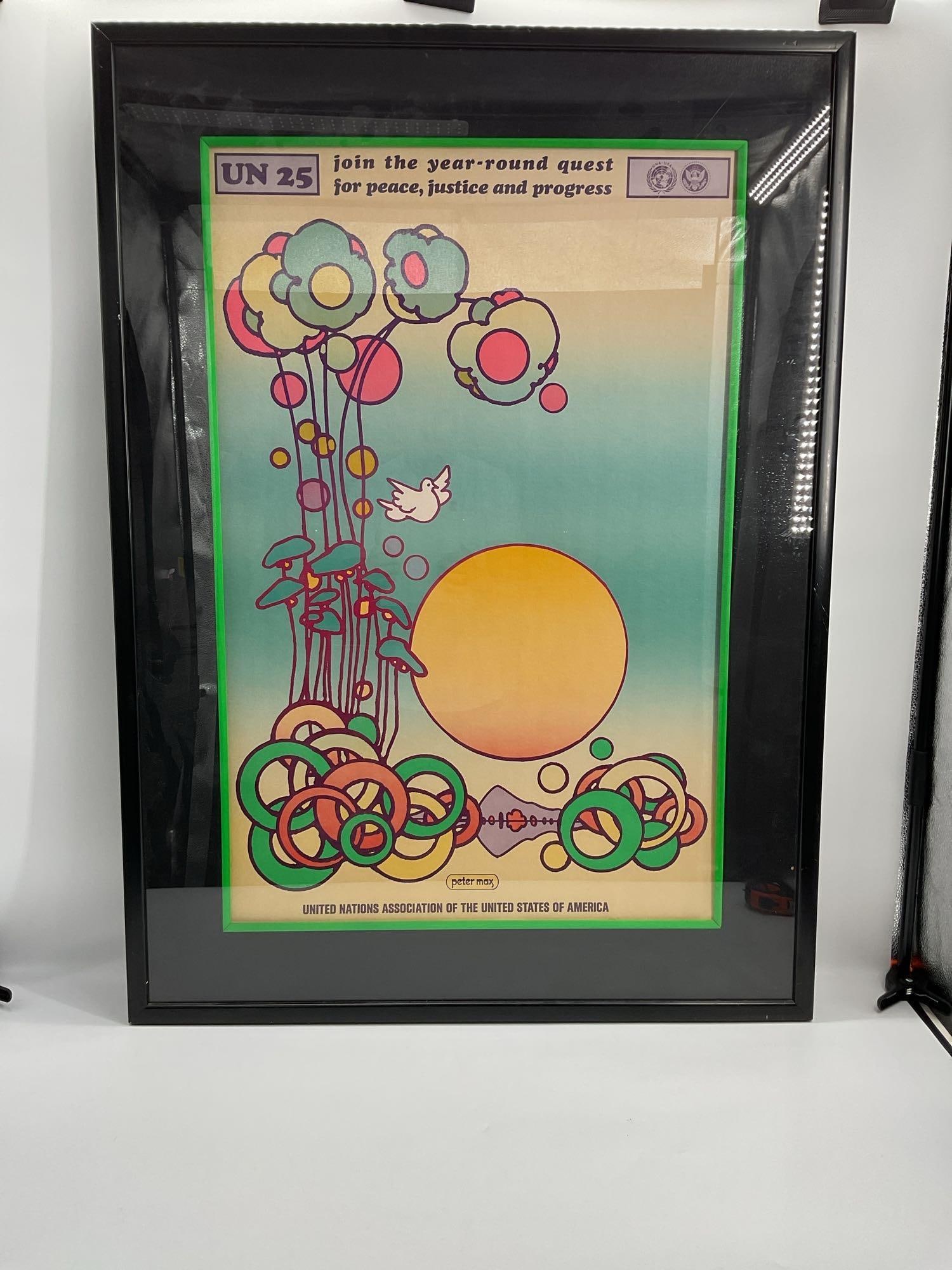 United Nations Peace Poster by Peter Max (German/American, b.1937) (1 of 6)