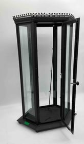 Black Metal and Glass Display Cabinet