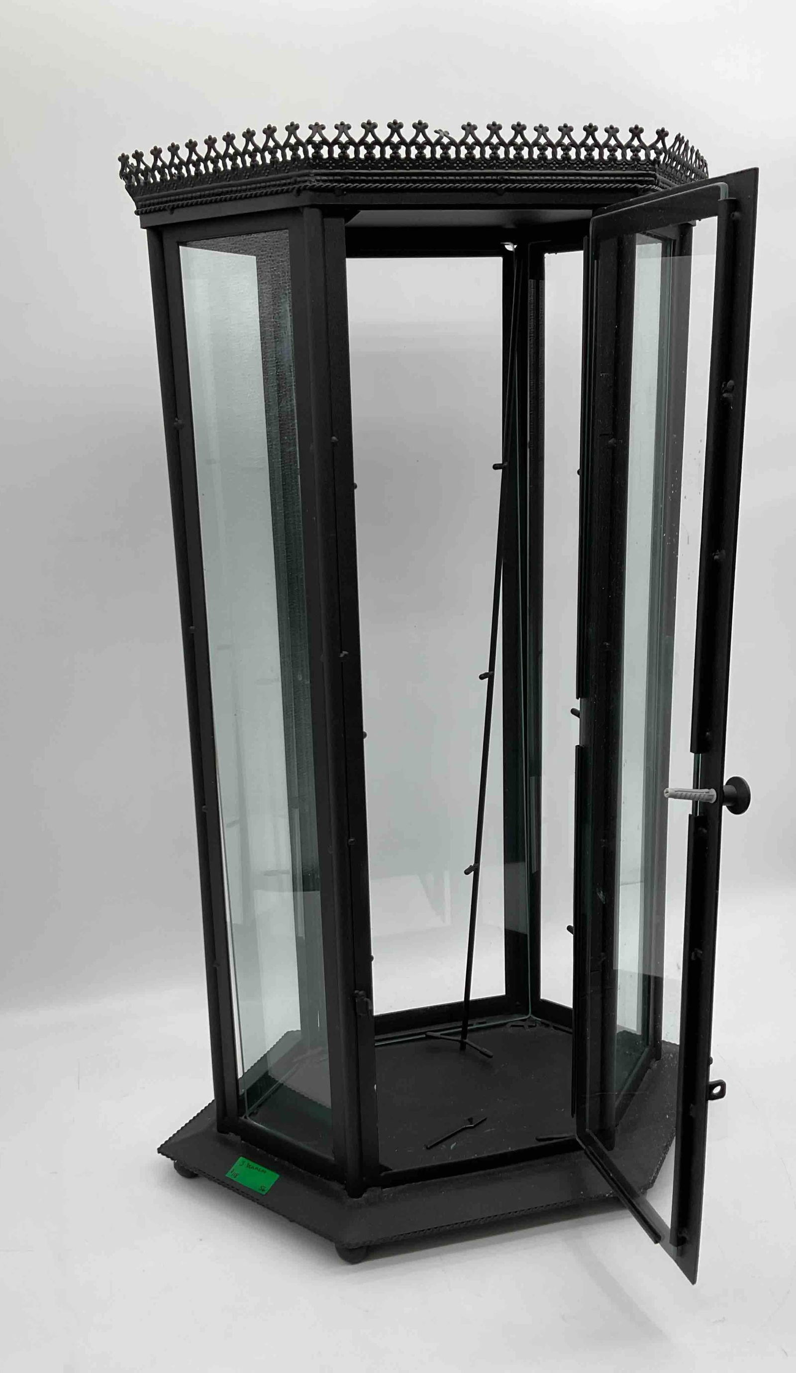 Black Metal and Glass Display Cabinet (1 of 5)