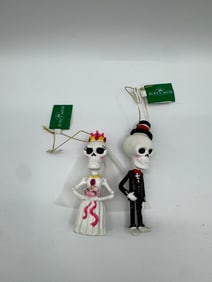 Kurt Adler Day of the Dead Bride & Groom Ornaments