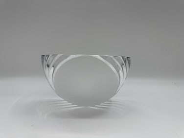 Clear Glass Bowl with Etched Design