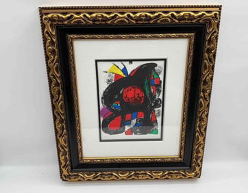 "One Plate" by Joan Miró (Spain, 1893-1983) Lithograph