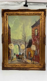 European Street Scene signed by artist unknown