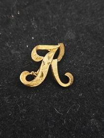 Vintage Initial “R?? Brooch Pin